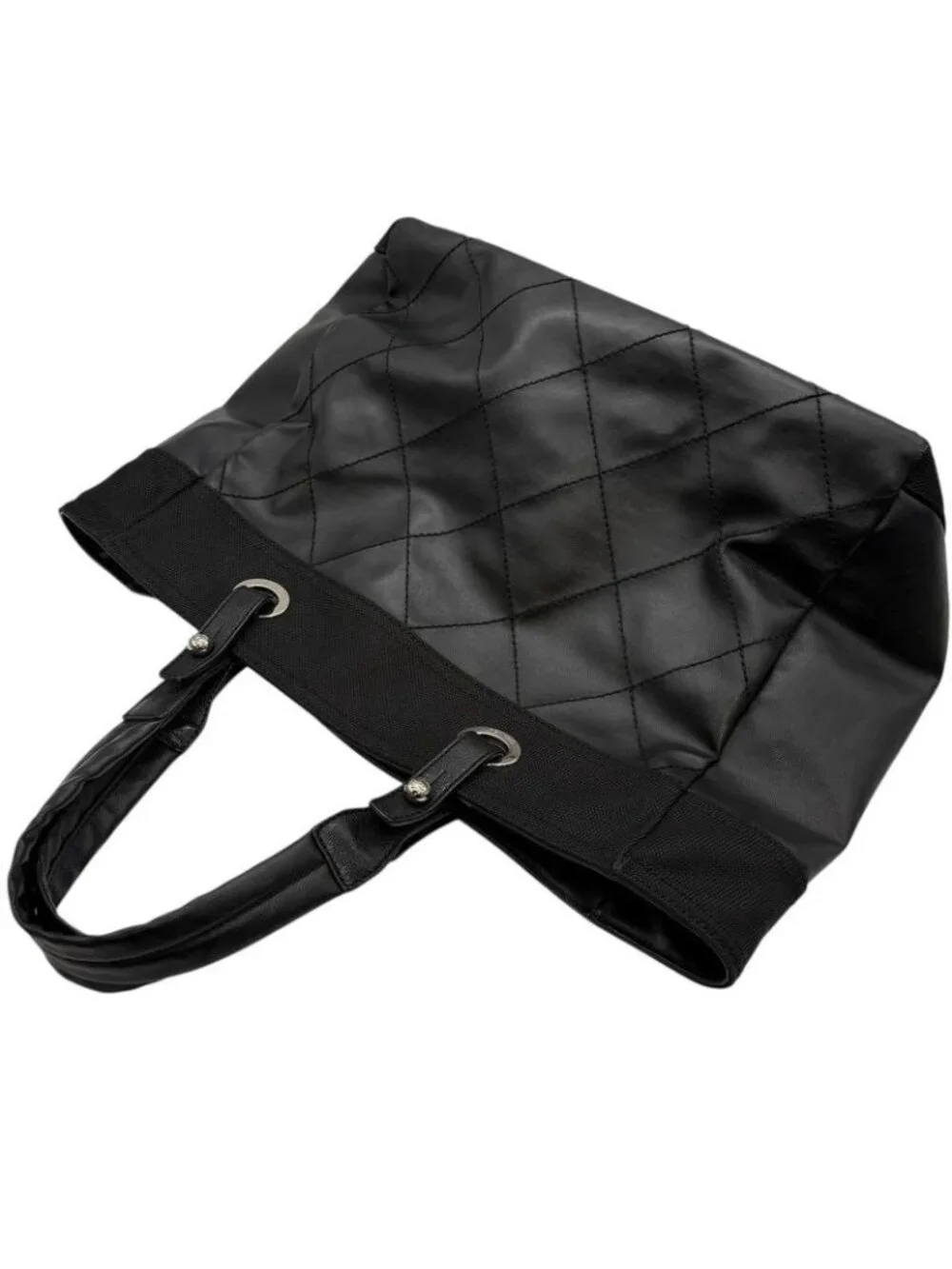 Chanel Tote Paris Biarritz MM Black Silver 3421 - Picture 5 of 15